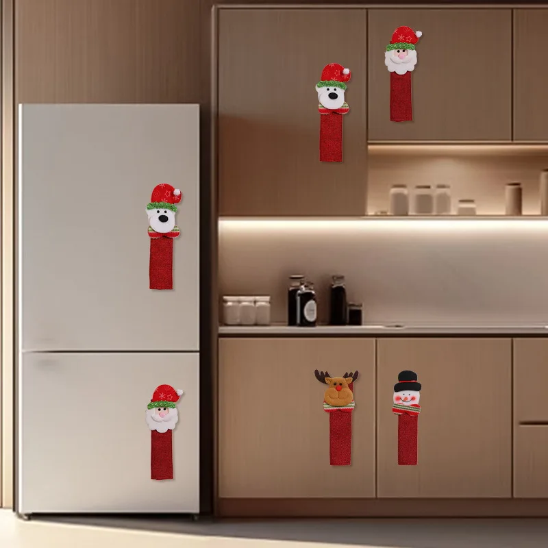 Kitchen Appliances For.Xmas - 크리스마스 냉장고 문 손잡이 커버 -