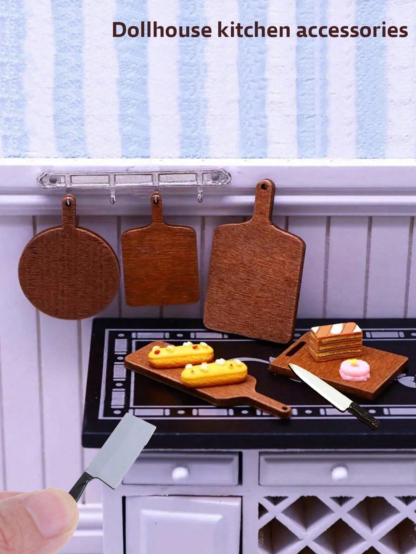 인형의 집 미니 주방 세트 도마 과일칼 식칼 모델 스테 - Kitchen Appliances Set 리뷰 및 가격