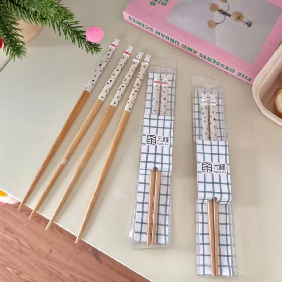 귀여운 미피 토끼 젓가락 귀여운 만화 미피 토끼 별 무 - Kitchen Appliances Set 리뷰 및 가격