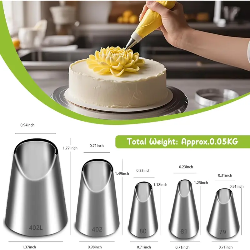 5PCS 스테인레스 스틸 파이핑 노즐 세트, 주방 액세 - Kitchen Appliances Garage 리뷰 및 가격