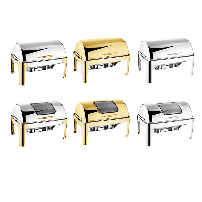 고급 직사각형 롤탑 스테인리스 스틸 뷔페용 보온 용기  - Kitchen Appliances Set 리뷰 및 가격