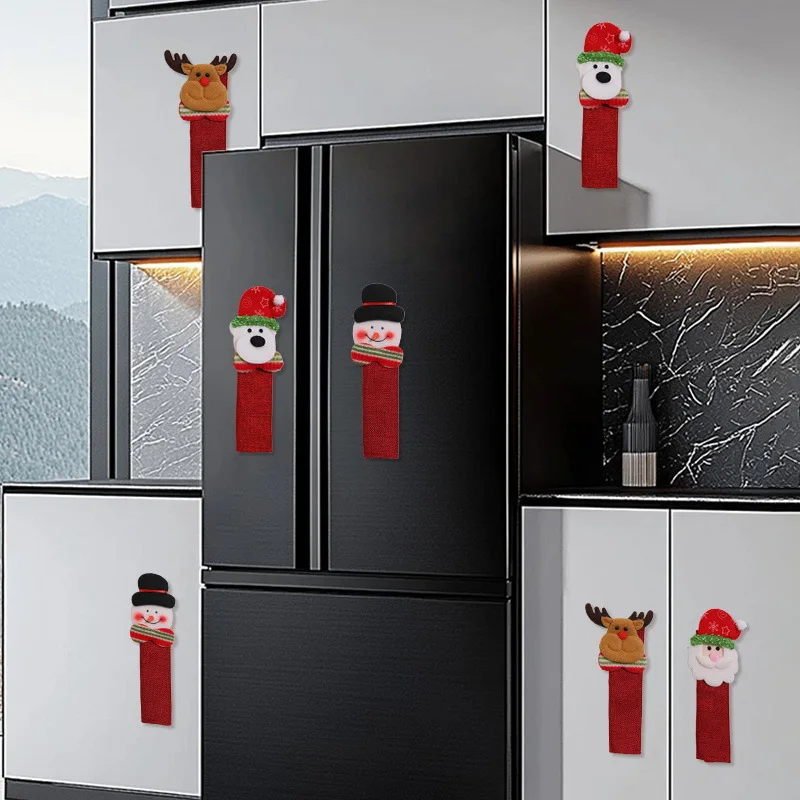 크리스마스 냉장고 문 손잡이 커버 - 산타클로스 눈사람 - Kitchen Appliances For.Xmas 리뷰 및 가격