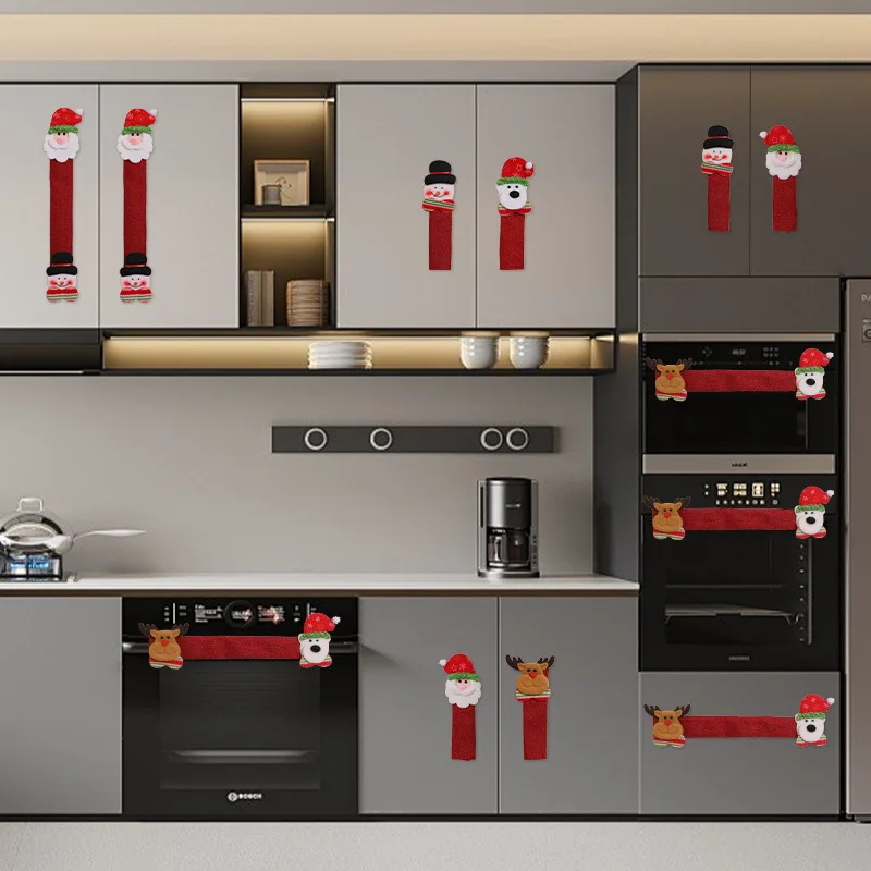 크리스마스 냉장고 문 손잡이 커버 - 산타클로스 눈사람 - Kitchen Appliances For.Xmas 리뷰 및 가격